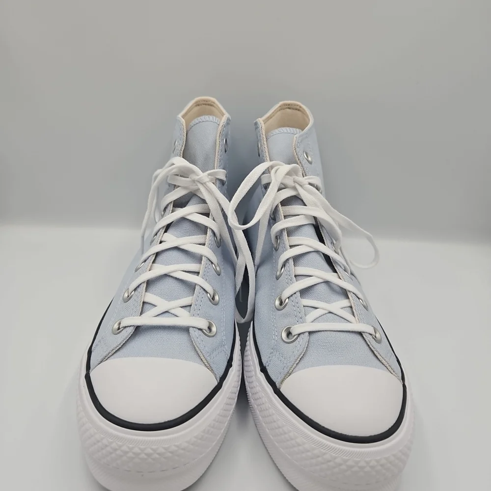 Converse Light Blue High-Top Sneakers - Picture 2 of 9